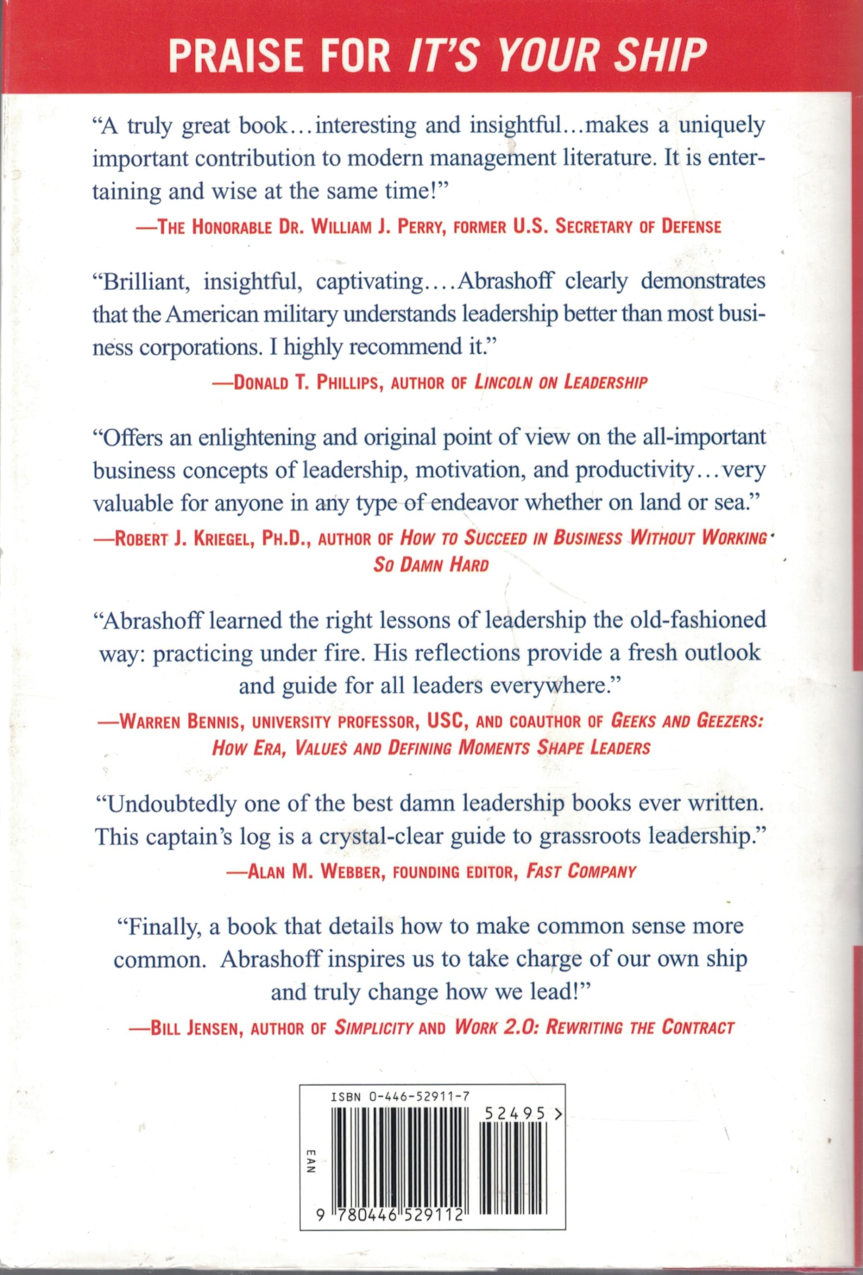 It's Your Ship: Management Techniques from the Best Damn Ship in the Navy,New