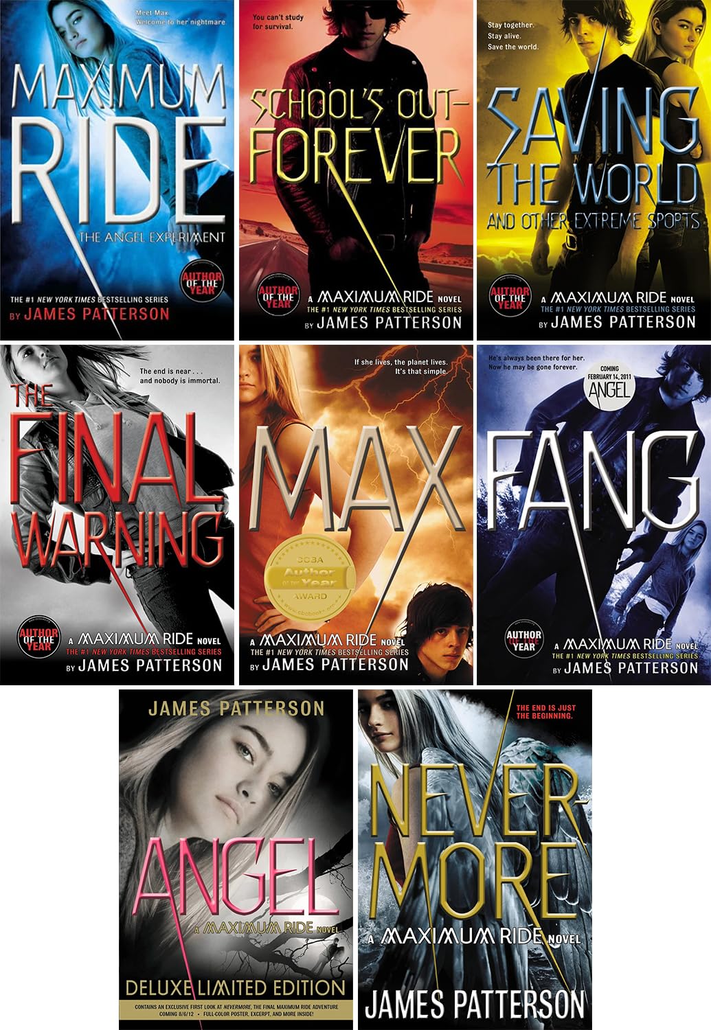 Maximum Ride Series Collection  Forever, Angel Experiment, Schools Out, Saving The World, Final Warning, Max, Fang, Angel