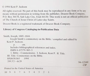 Joseph Smith's Commentary on the Bible,Used