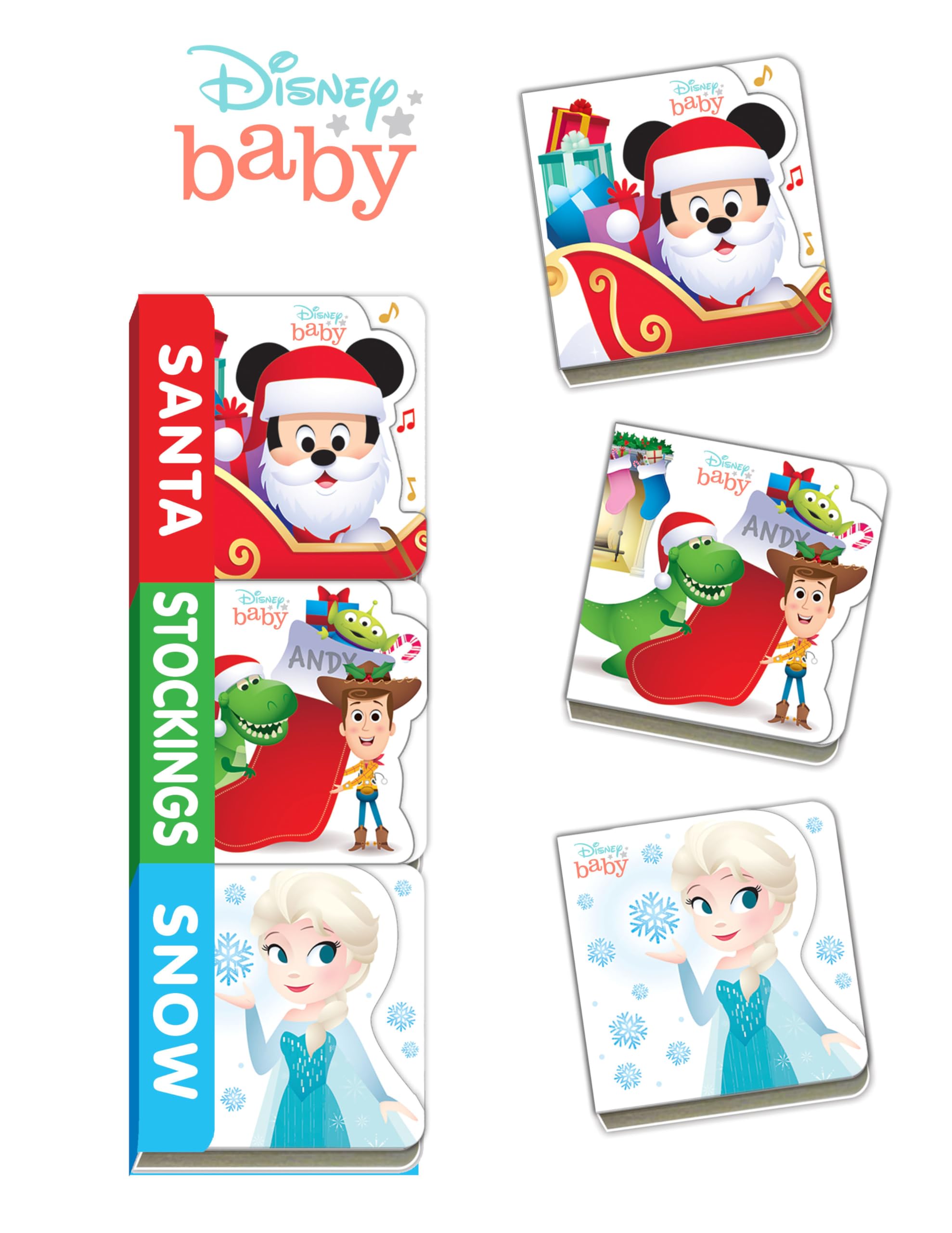 Disney Baby: Santa, Stockings, Snow (Teeny Tiny Books),New