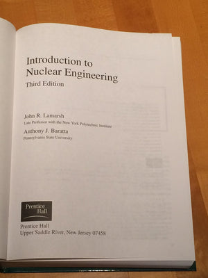 Introduction to Nuclear Engineering,New