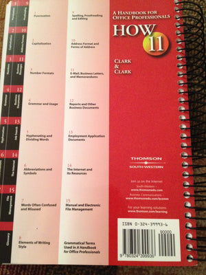 How 11: A Handbook for Office Professionals (Handbook for Office Workers),Used