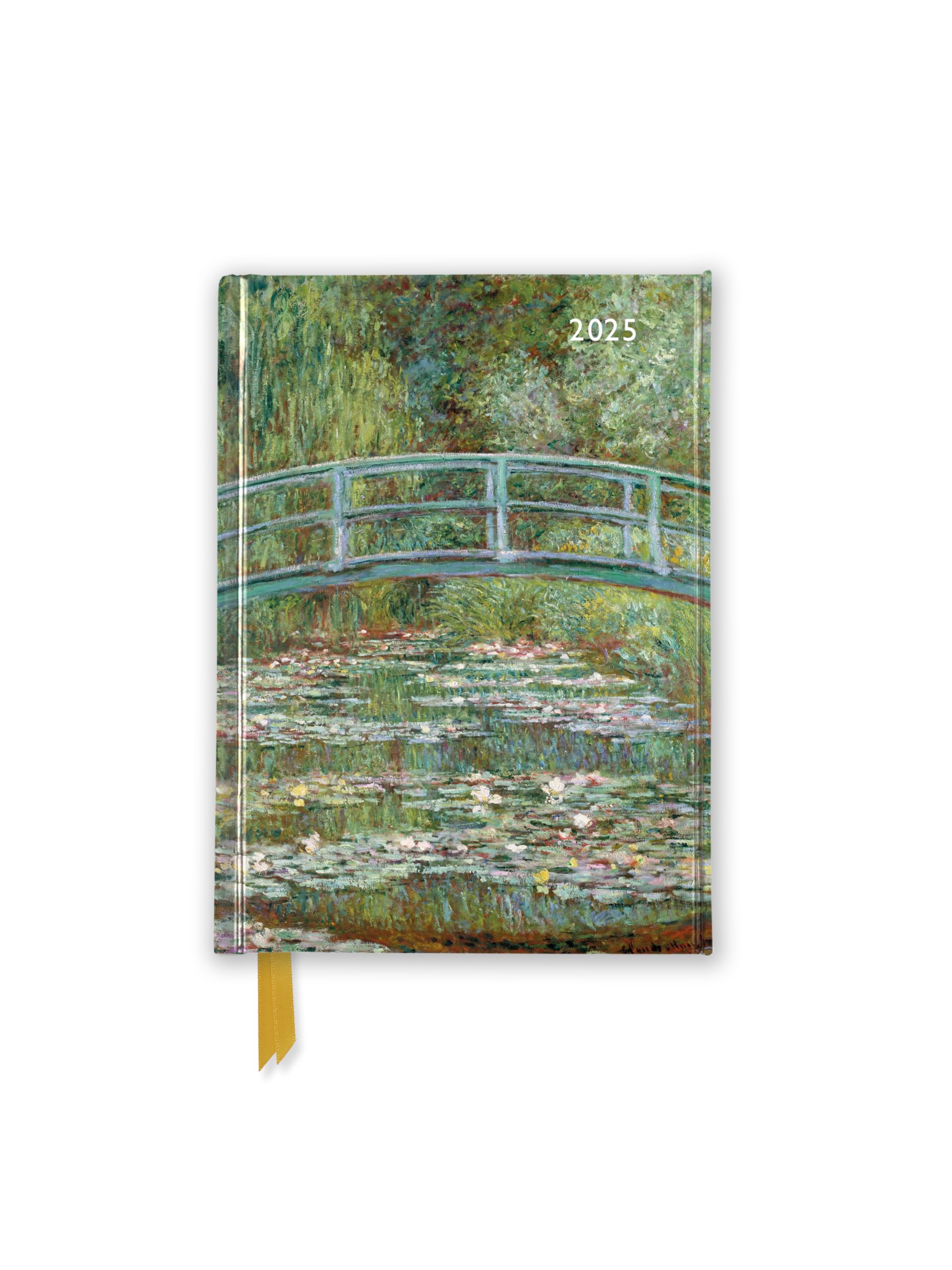 Claude Monet: Bridge over a Pond of Water Lilies 2025 Luxury Pocket Diary Planner  Week to View,New