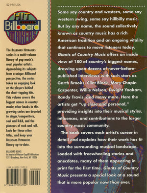 Giants of Country Music: Classic Sounds and Stars, from the Heart of Nashville to the Top of the Charts (Billboard Hitmakers),Used