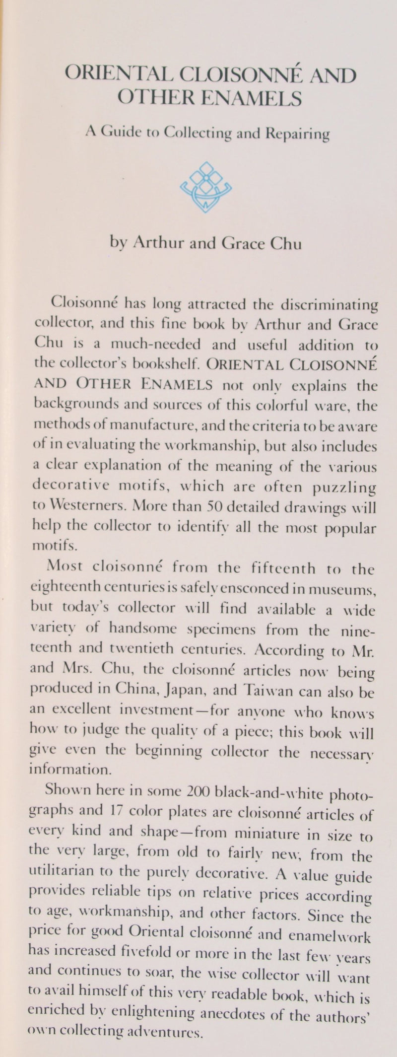 Oriental Cloisonne And Other Enamels: A Guide To Collecting And Repairing,Used