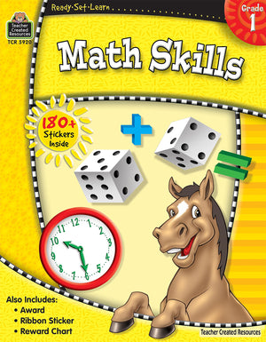 ReadySetLearn: Math Skills, Grade 1 from Teacher Created Resources,Used