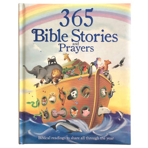 365 Bible Stories and Prayers Padded Treasury  Gift for Easter, Christmas, Communions, Baptism, Birthdays (Little Sunbeams),Used