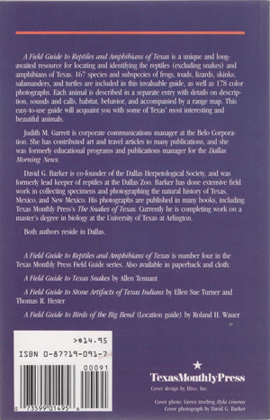 A Field Guide to Reptiles and Amphibians of Texas (Texas Monthly Fieldguide Series),Used