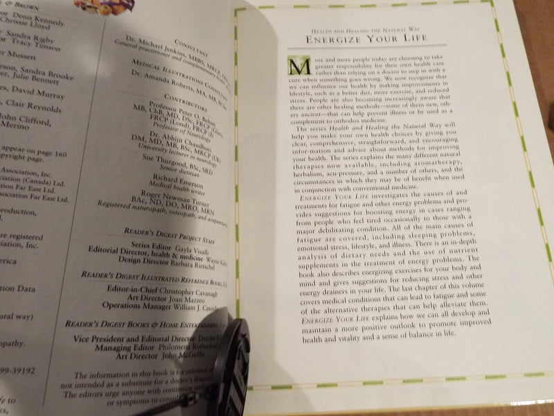 Energize Your Life (Health and Healing the Natural Way),Used