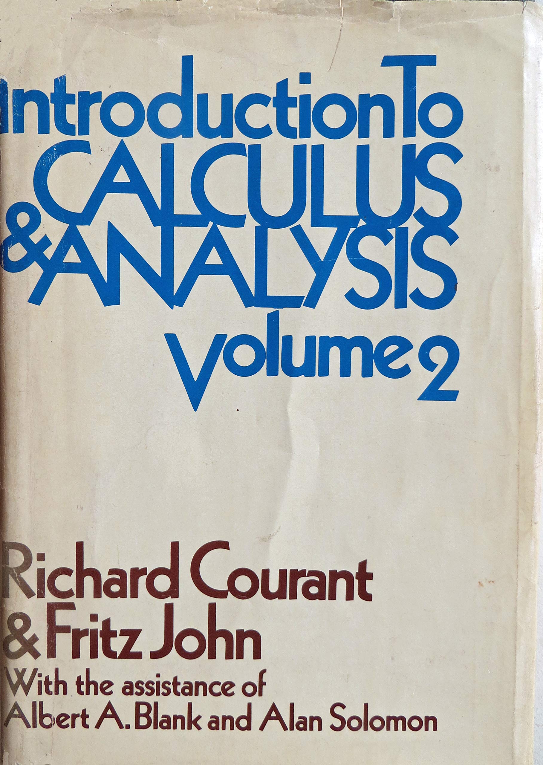 Introduction to Calculus and Analysis, Vol. 2,New