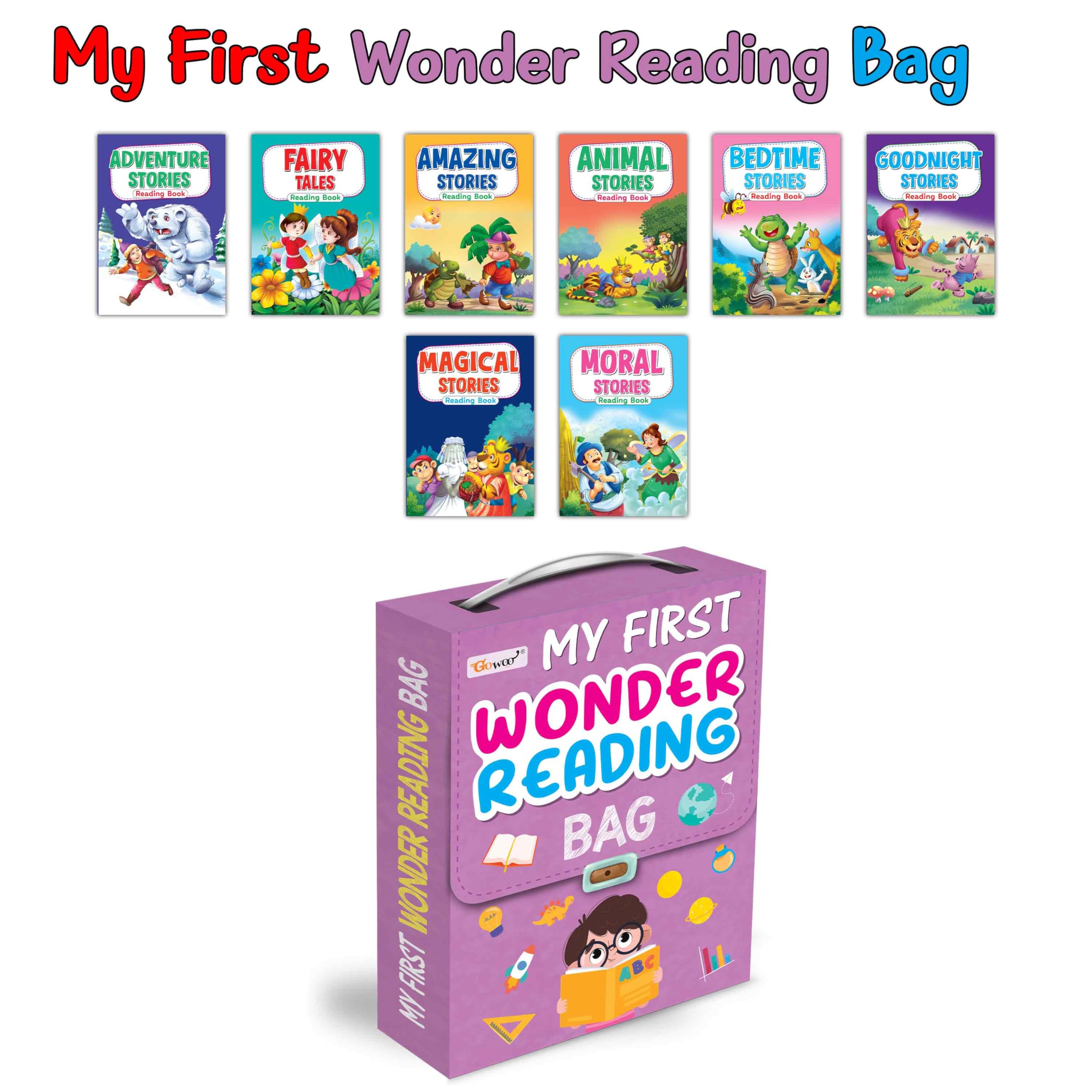 My First Complete Learning Library : Bag Of 8 Story Books For Children With Character Building Stories, Toddler Story Book Set With Moral Values, Early Learning Book Set Of 8 Story Books