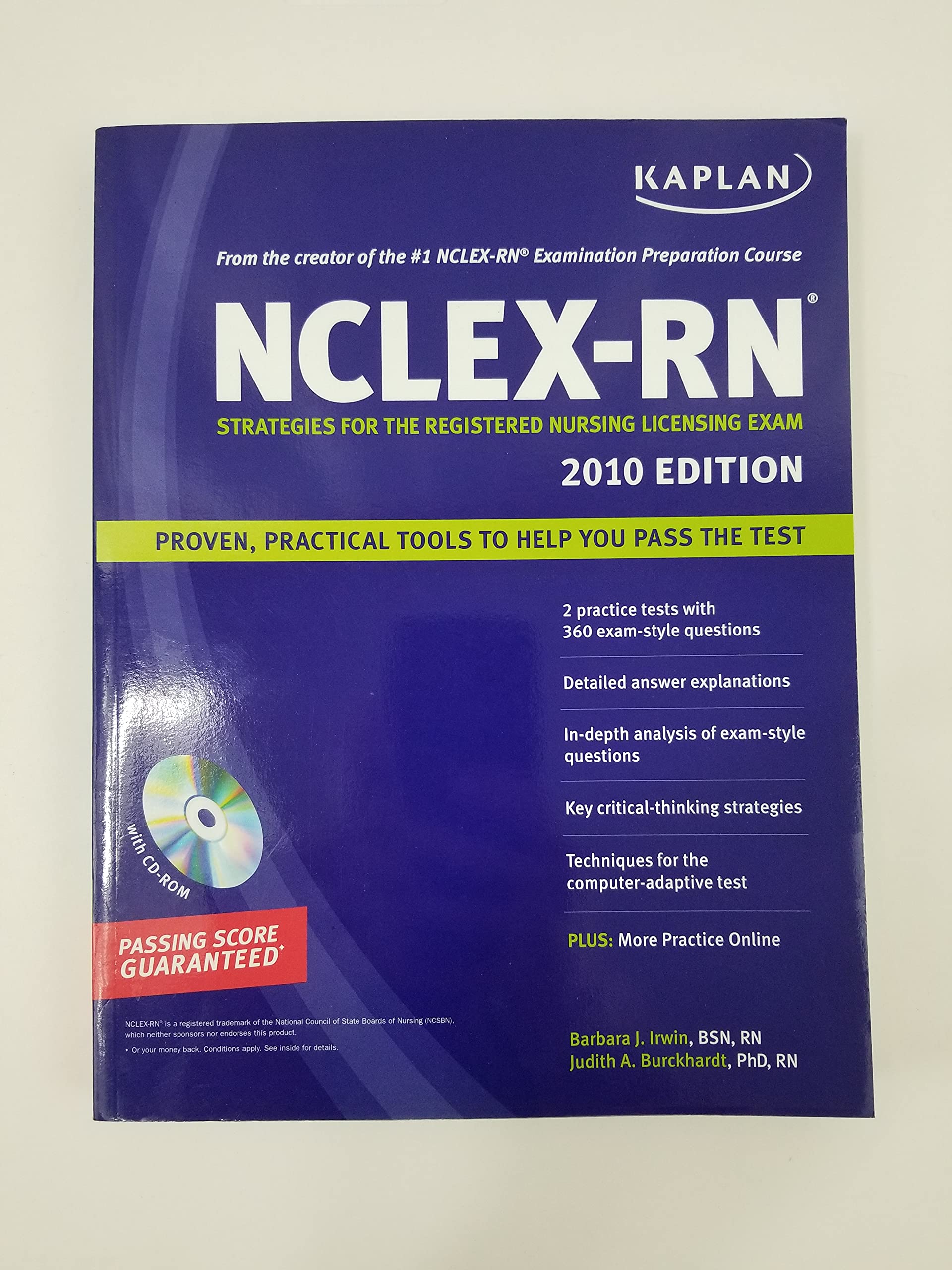 Kaplan NCLEXRN Exam 2010 with CDROM: Strategies for the Registered Nursing Licensing Exam,Used