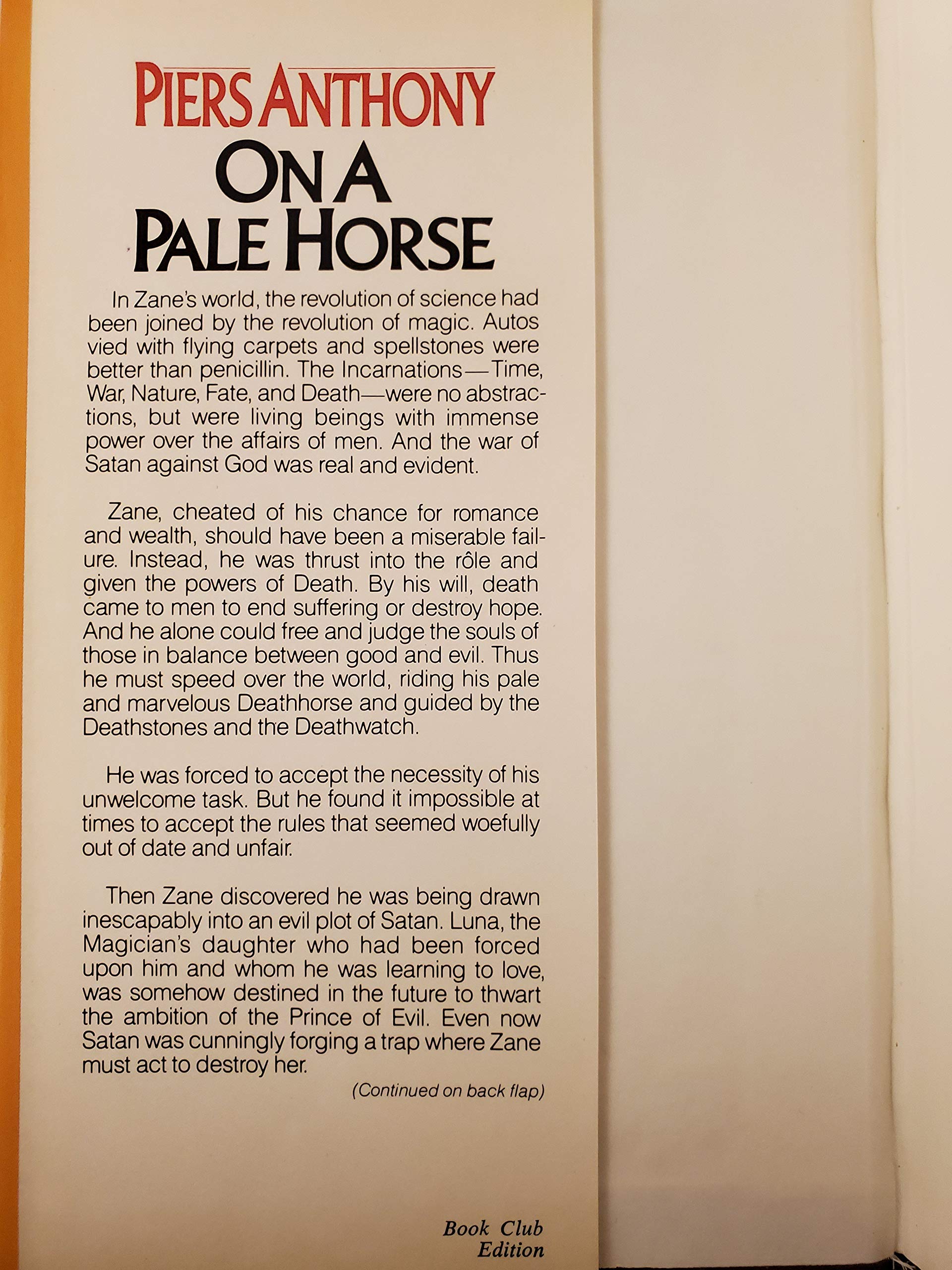 On a Pale Horse (Incarnations of Immortality, Book 1),Used
