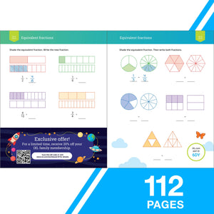 IXL Fractions 3rd Grade Math Workbook, Mathematics Book for Kids Ages 89 Covering Addition, Subtraction, Multiplication, Divisi,New