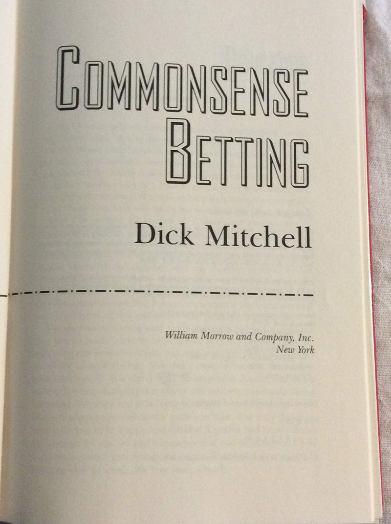Commonsense Betting,New