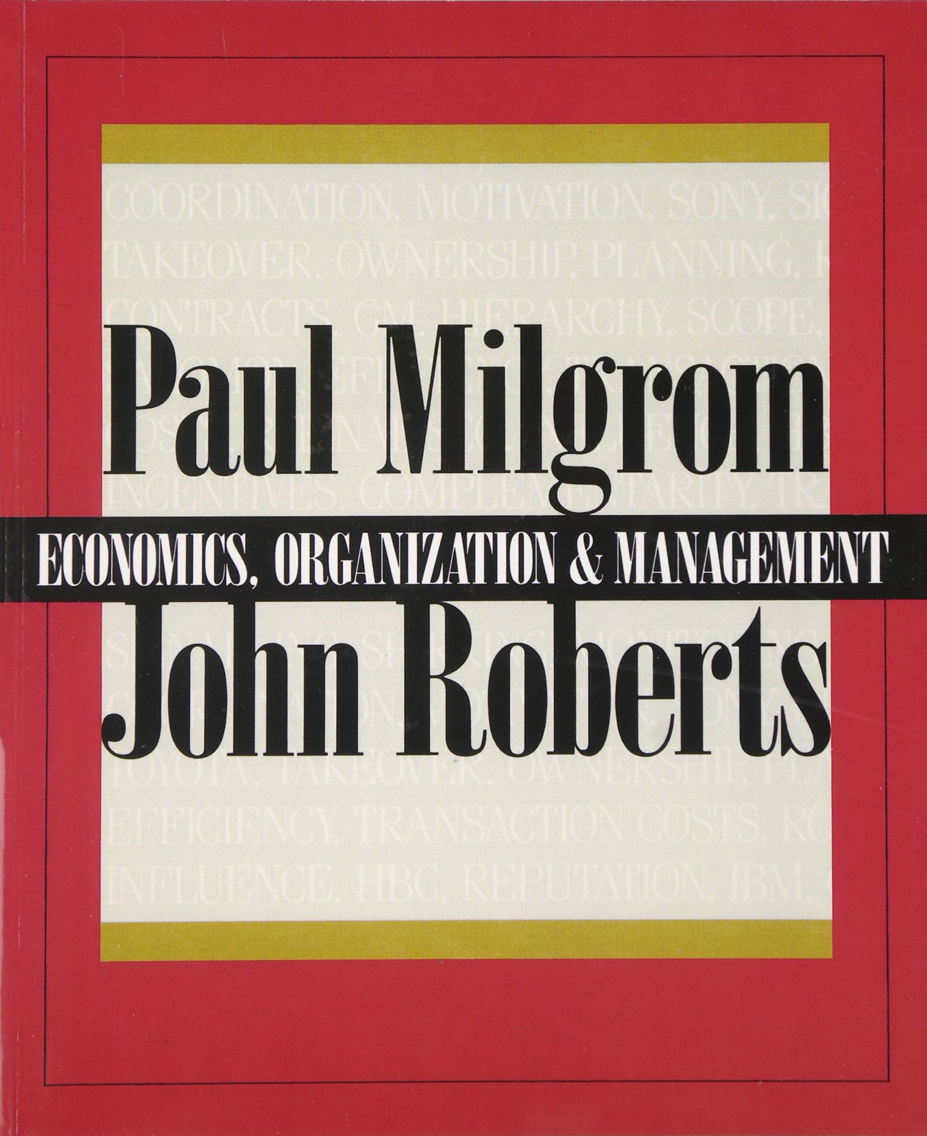 Economics, Organization and Management,New