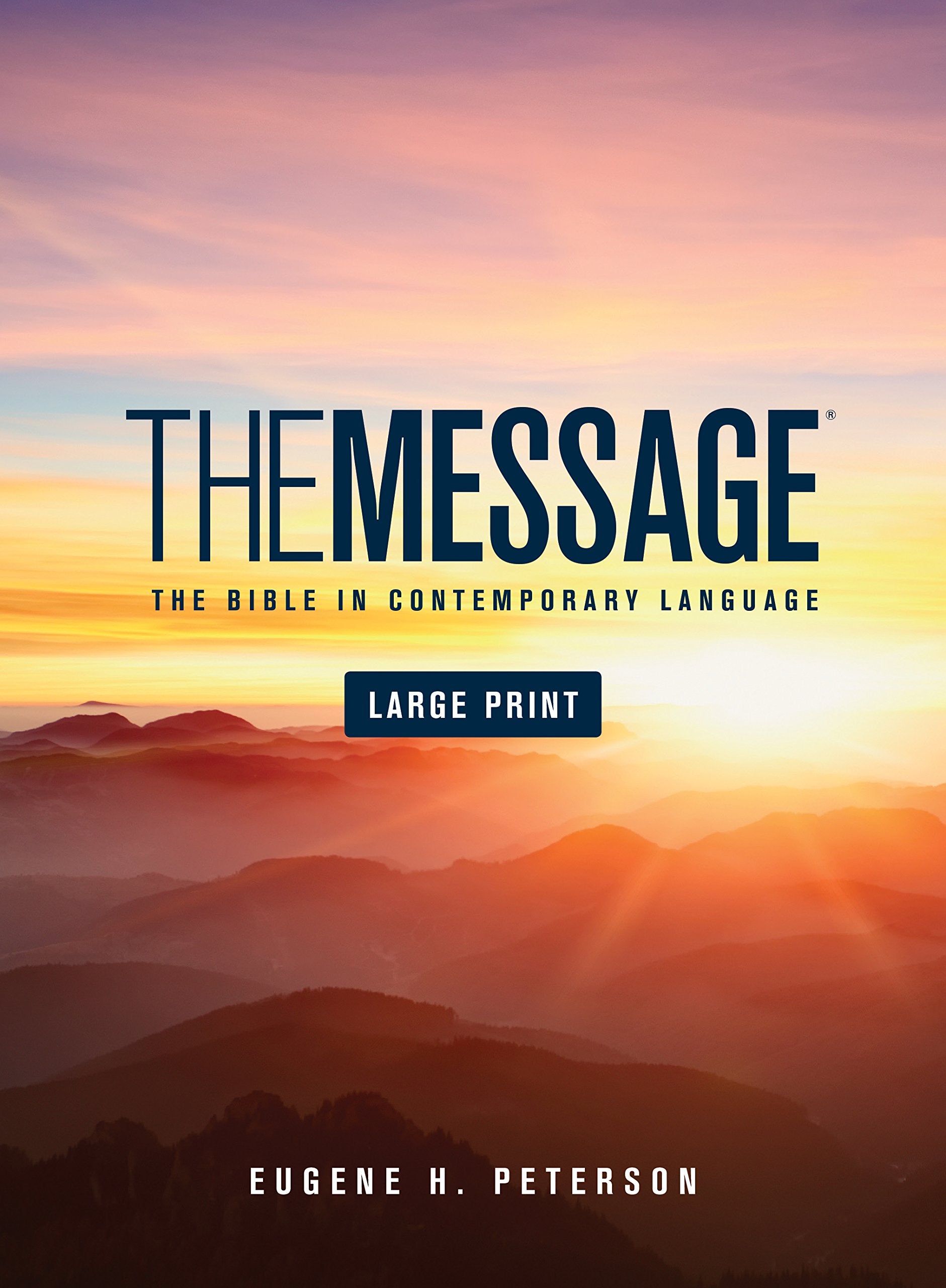 The Message Large Print (Hardcover): The Bible in Contemporary Language,Used