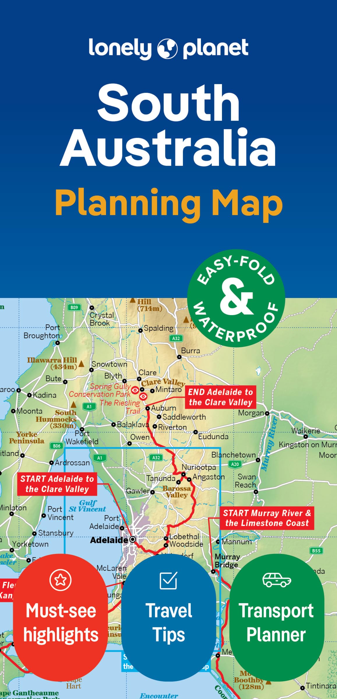 Lonely Planet South Australia Planning Map,New