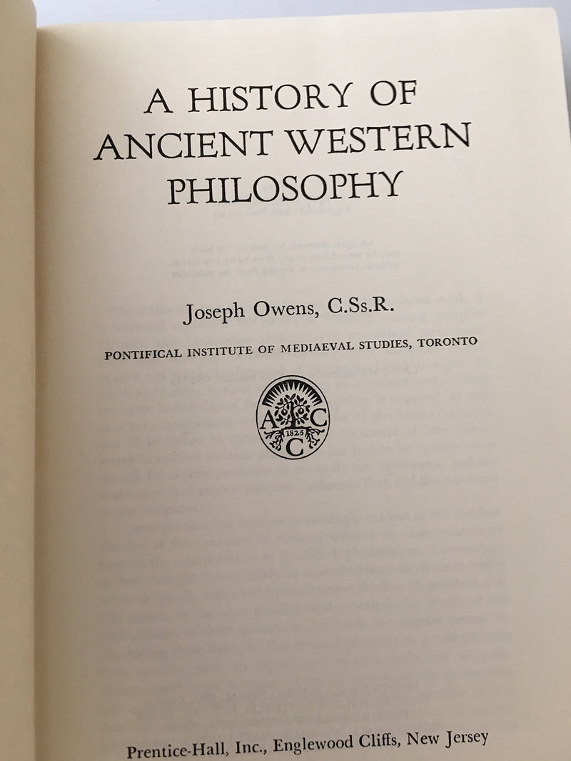 History Of Ancient Western Philosophy,New