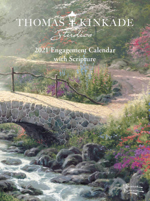 Thomas Kinkade Studios 2021 Engagement Calendar with Scripture,Used
