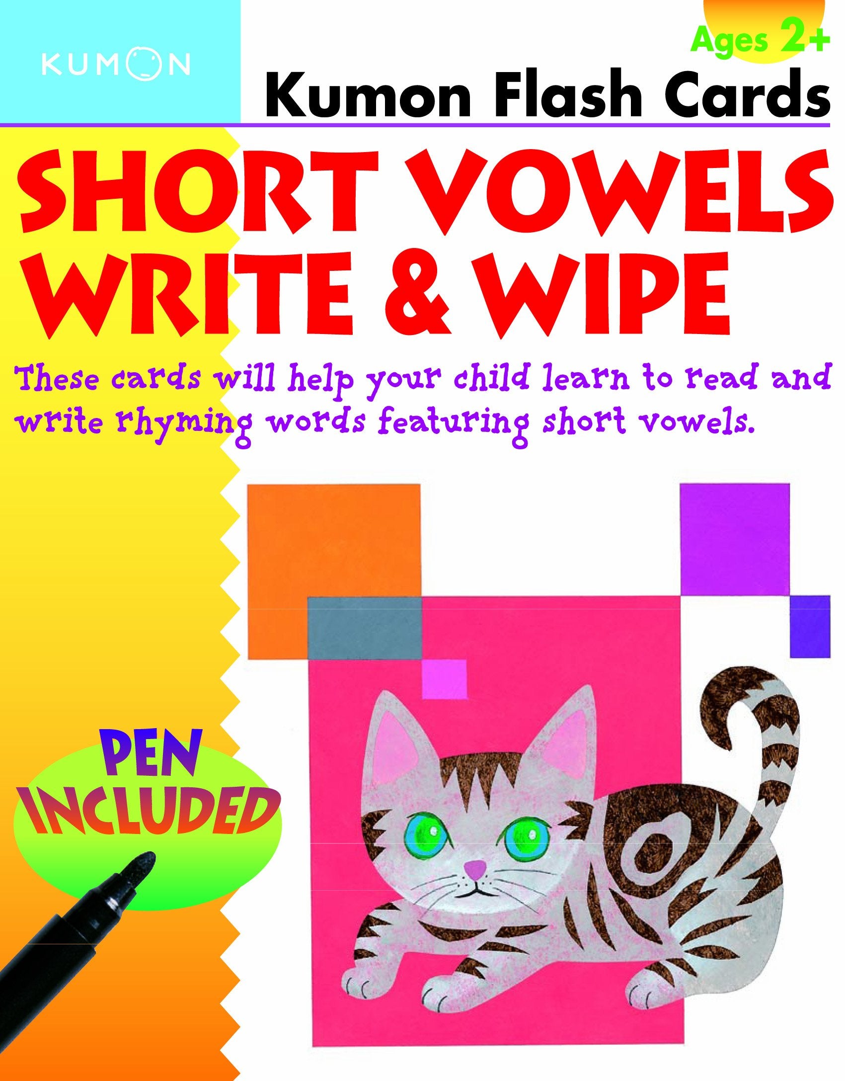 Short Vowels Write & Wipe (Kumon Flash Cards)