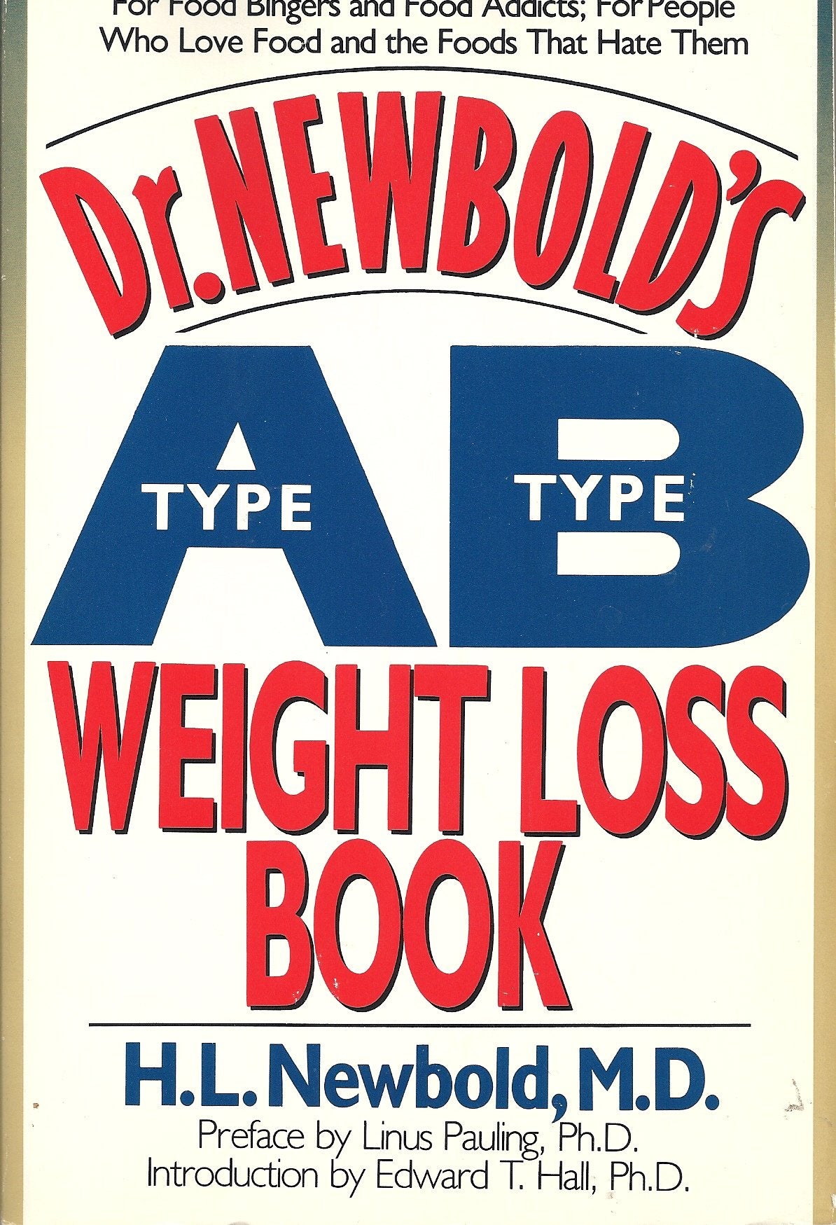 Dr. Newbold'S Type A/Type B Weight Loss Book,New