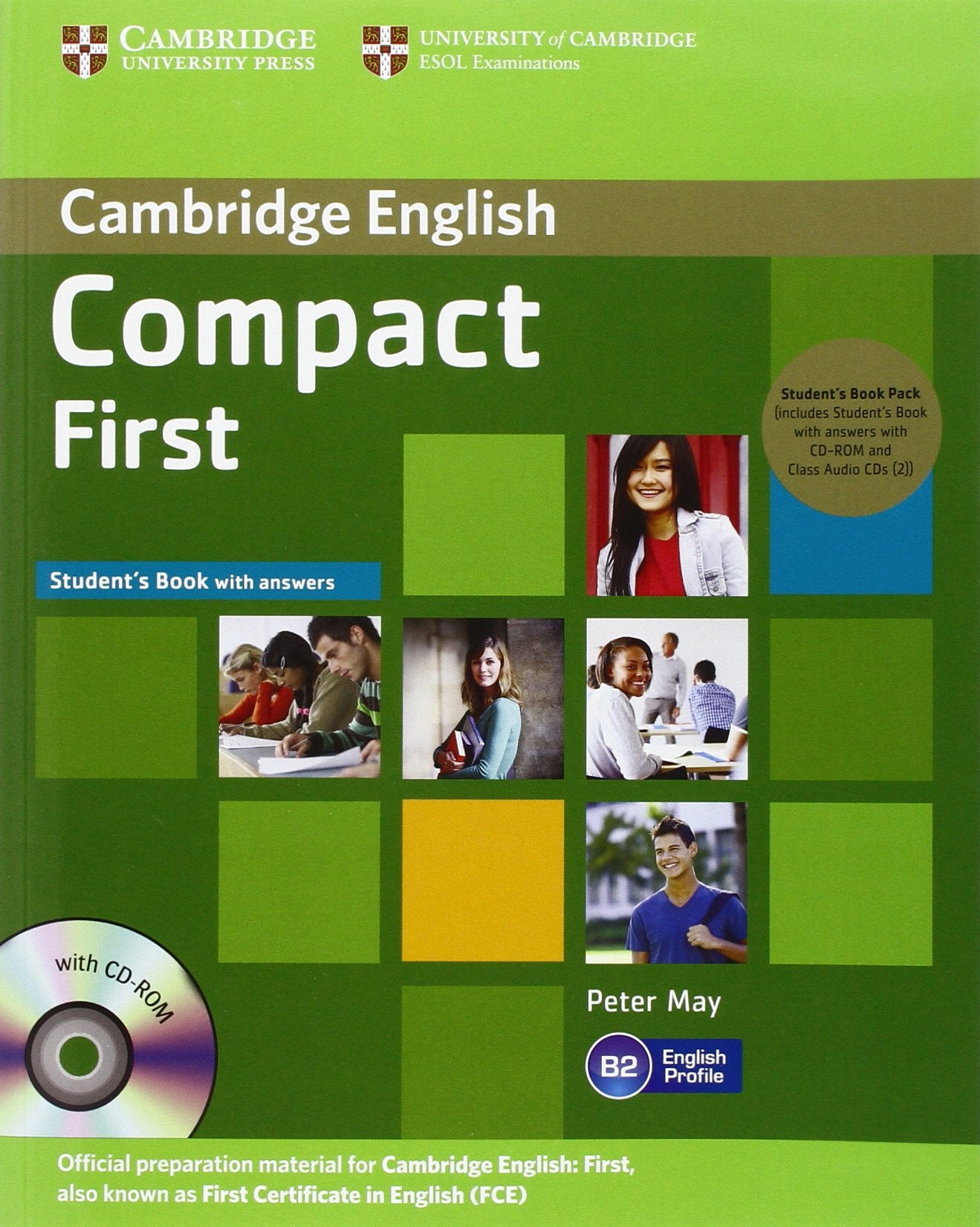 Compact First Student's Book Pack (Student's Book with Answers with CDROM and Class Audio CDs (2)),Used
