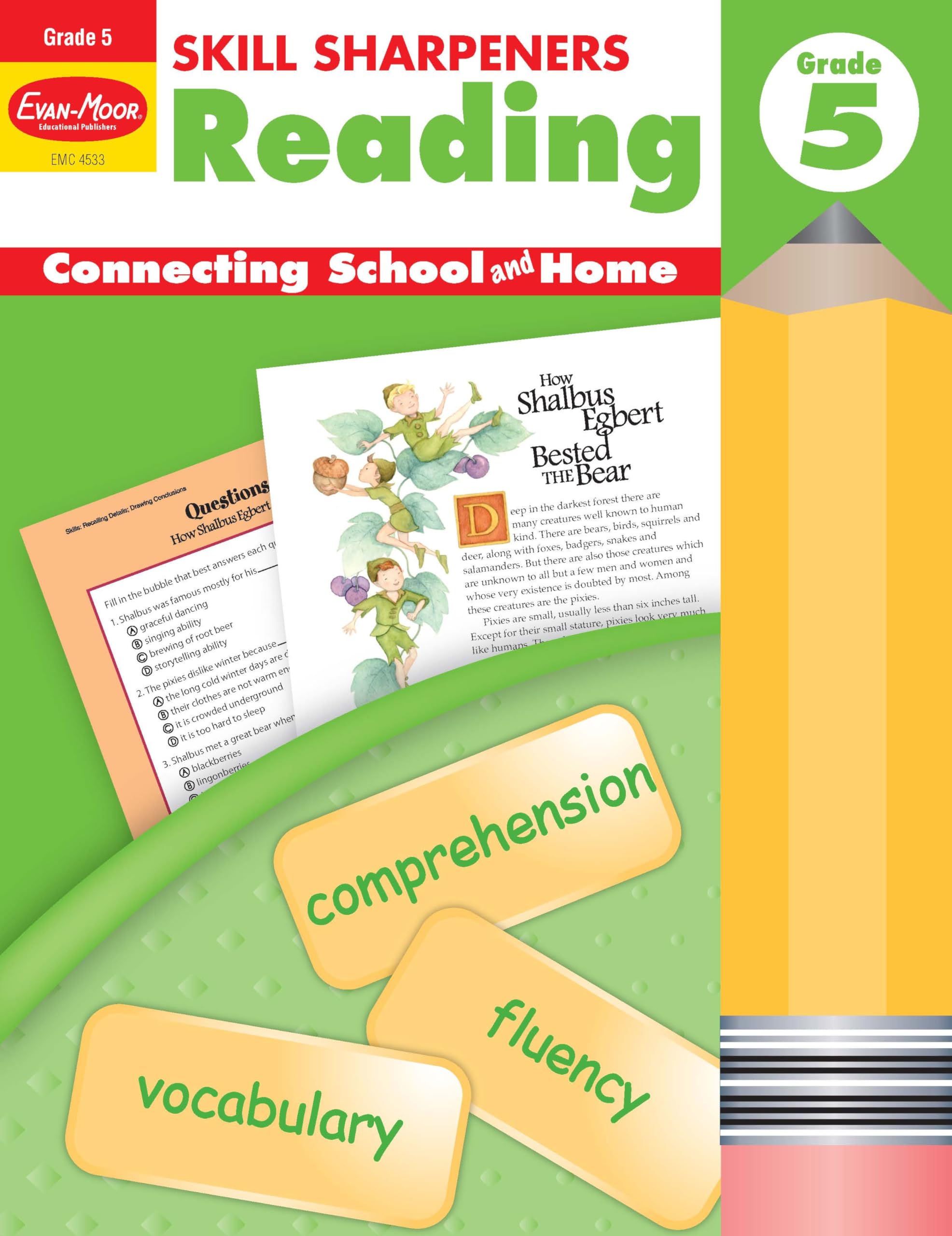 Skill Sharpeners: Reading, Grade 5 Workbook,New