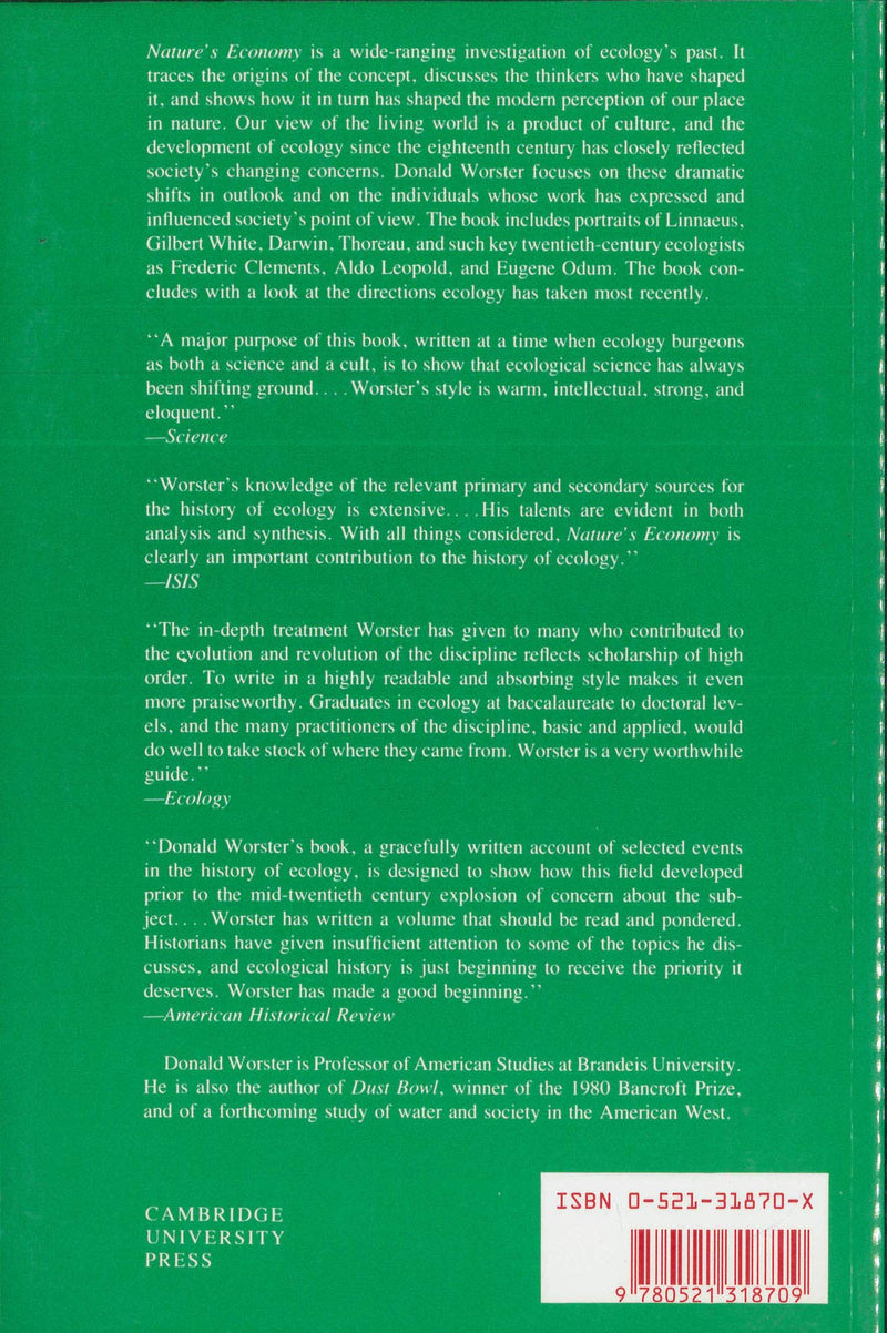 Nature's Economy: A History of Ecological Ideas (Studies in Environment and History),Used