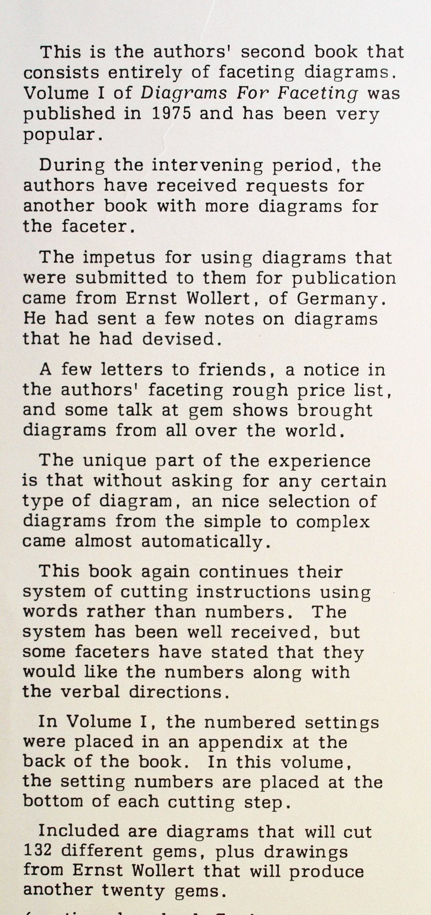 Diagrams for Faceting, Vol. 2,Used