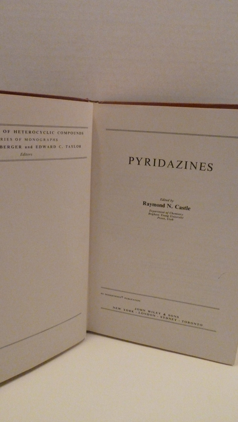 Pyridazines (Chemistry of Heterocyclic Compounds: a Series of Monographs, 28),Used
