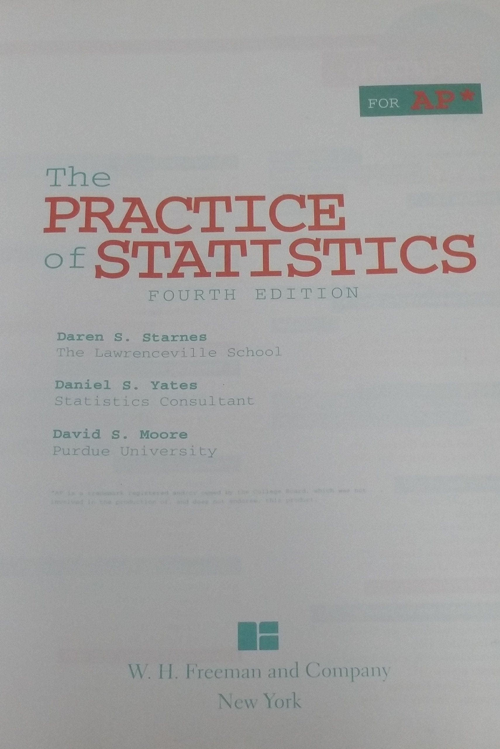 The Practice of Statistics,Used