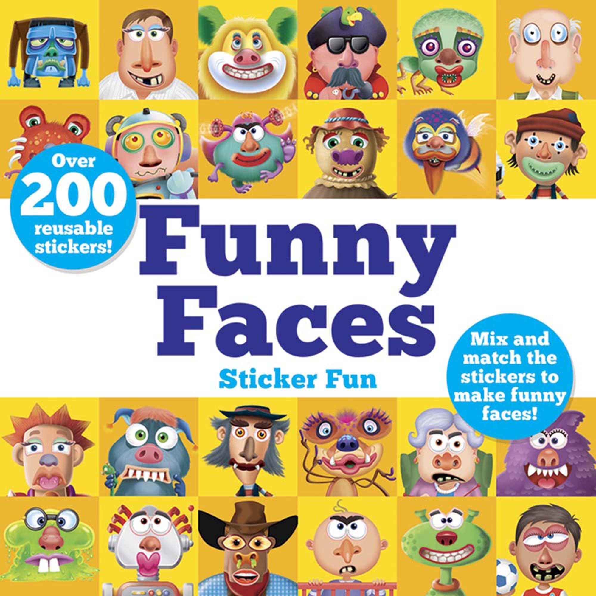Funny Faces Sticker Fun: Mix And Match The Stickers To Make Funny Faces (Dover Sticker Books),New