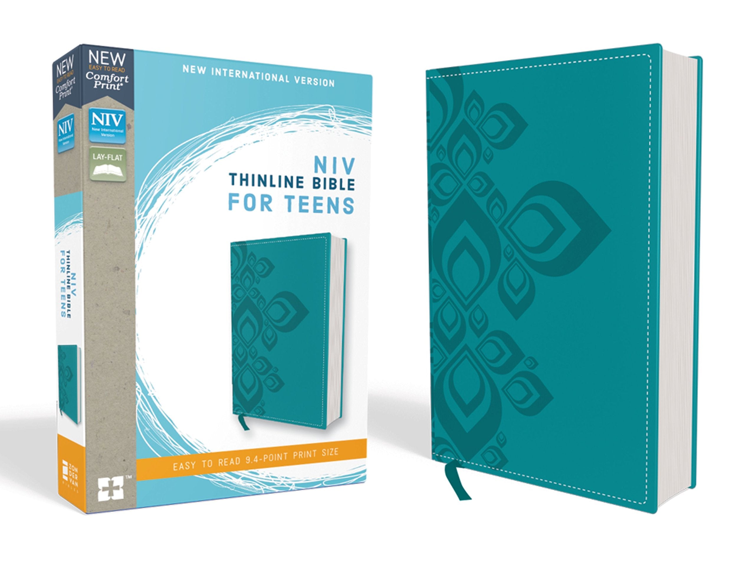 NIV, Thinline Bible for Teens, Leathersoft, Blue, Red Letter Edition, Comfort Print,Used
