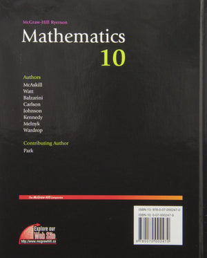 Mathematics 10 Student Edition