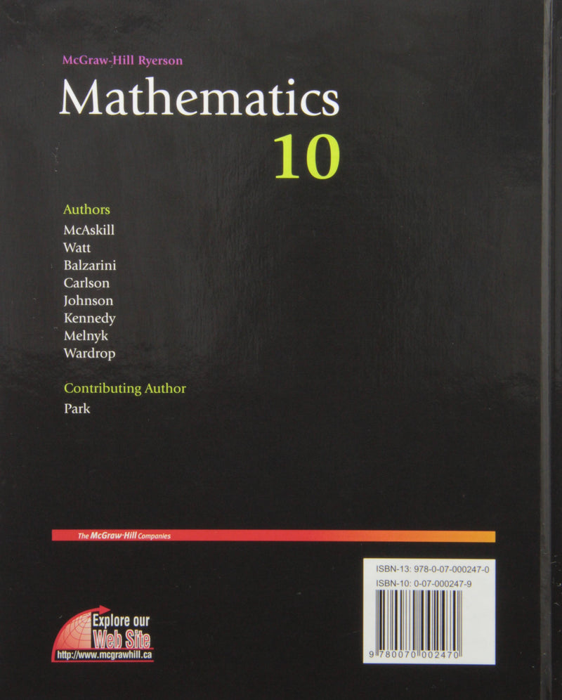 Mathematics 10 Student Edition