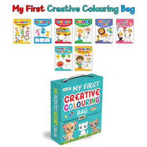 Lkg Class Picture Colouring Bag : Colouring Books For Children, All In One Essential Colouring Book, Gift Set For Kids Picture Library Bag Of 8 Colouring Books