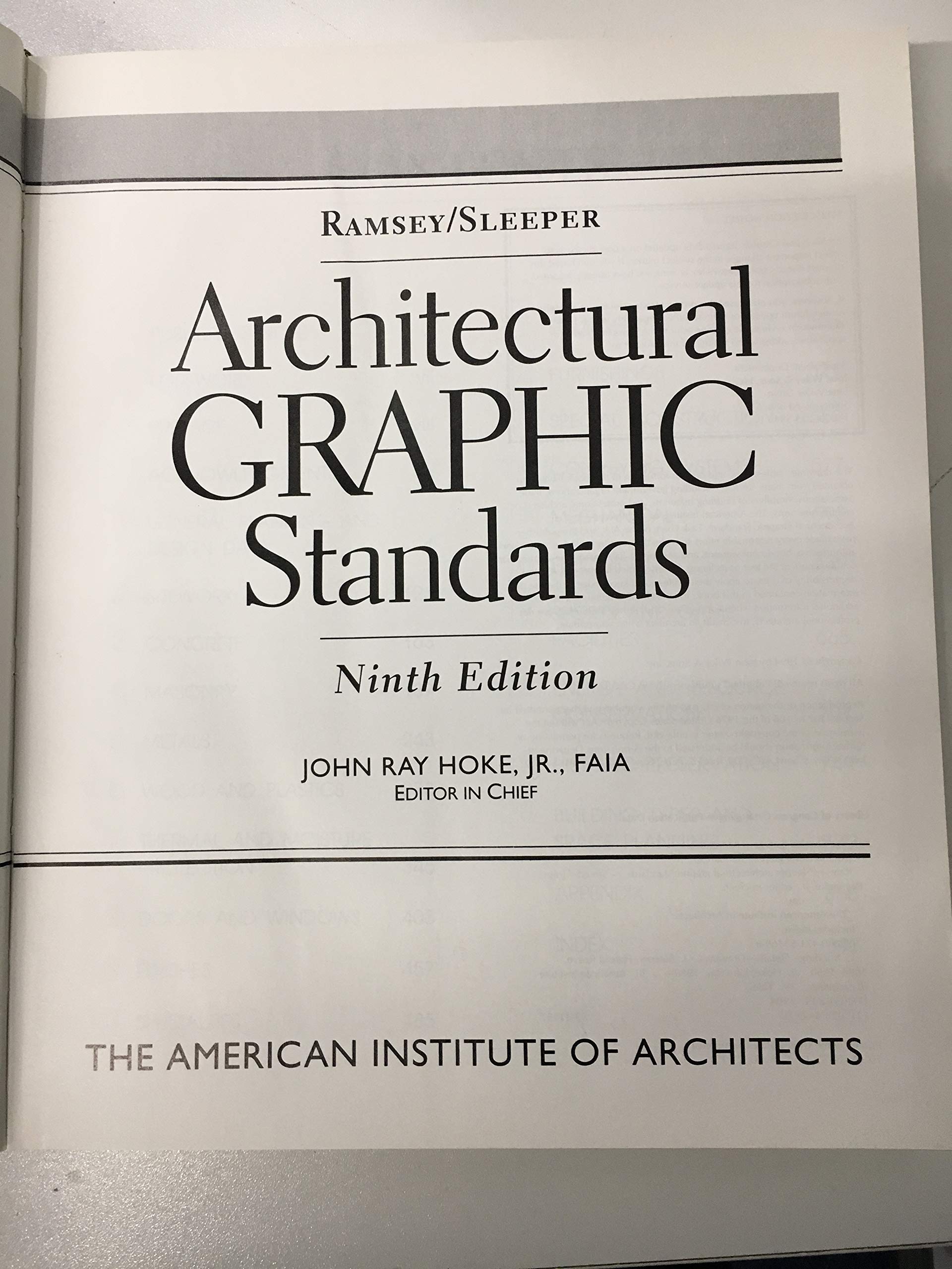 Architectural Graphic Standards, 9Th Edition,New