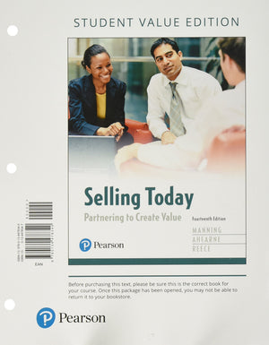Selling Today: Partnering to Create Value,New