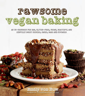 Rawsome Vegan Baking: An Uncookbook For Raw, Glutenfree, Vegan, Beautiful And Sinfully Sweet Cookies, Cakes, Bars & Cupcakes,Used