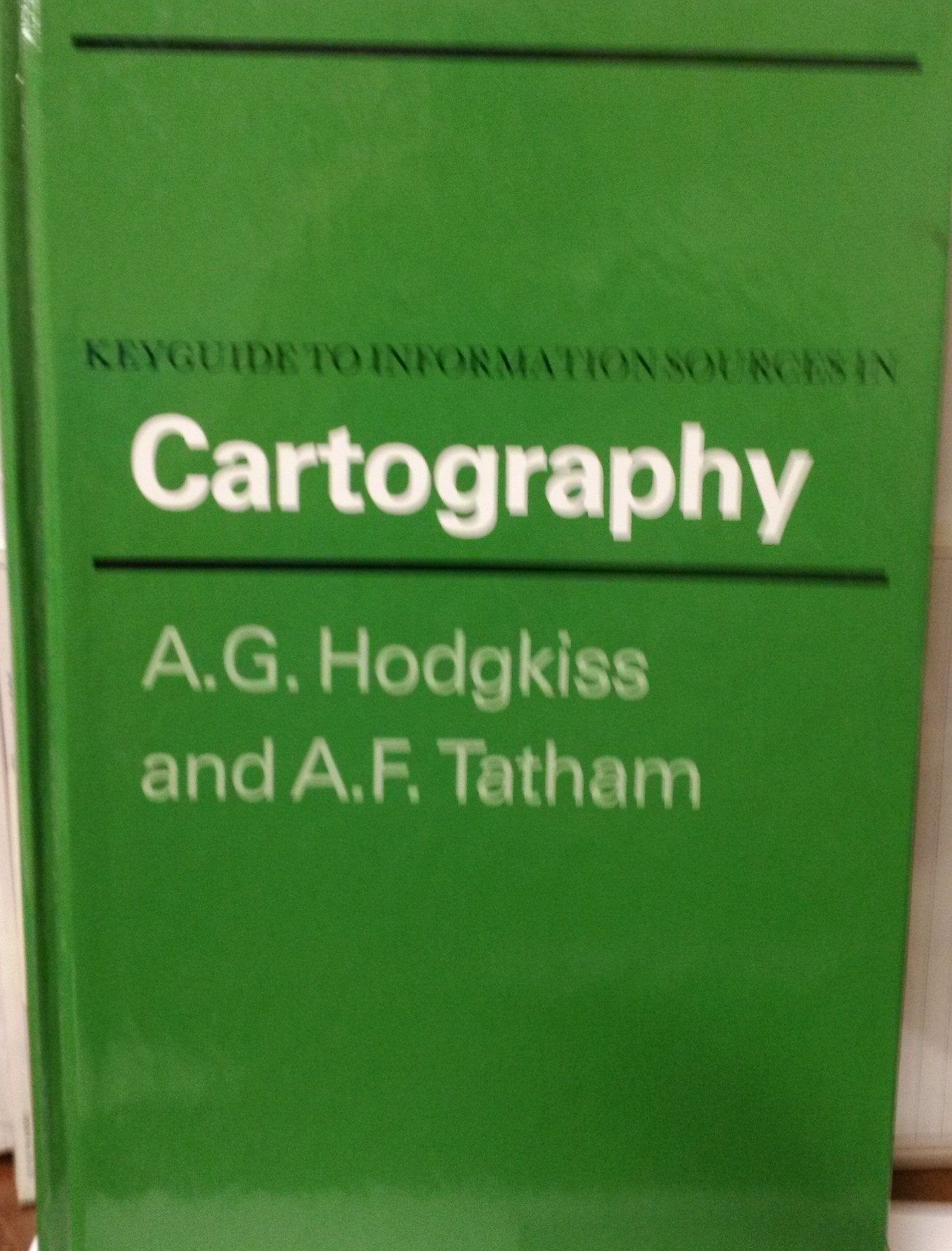 Keyguide to information sources in cartography,Used