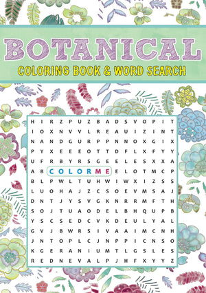 Botanical Coloring Book & Word Search,Used