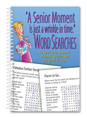 A Senior Moment Is Just a Wrinkle In Time Word Searches,Used