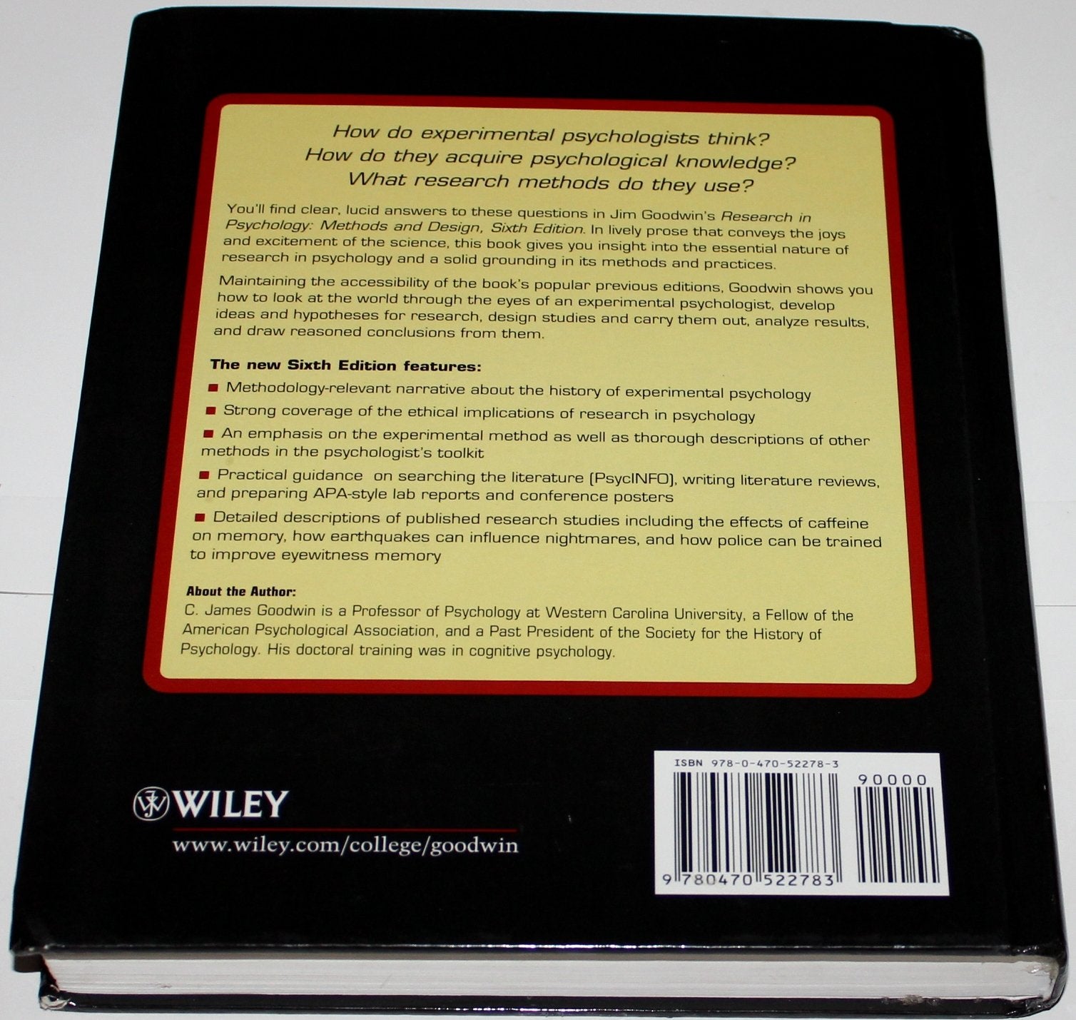 Research In Psychology: Methods and Design,New