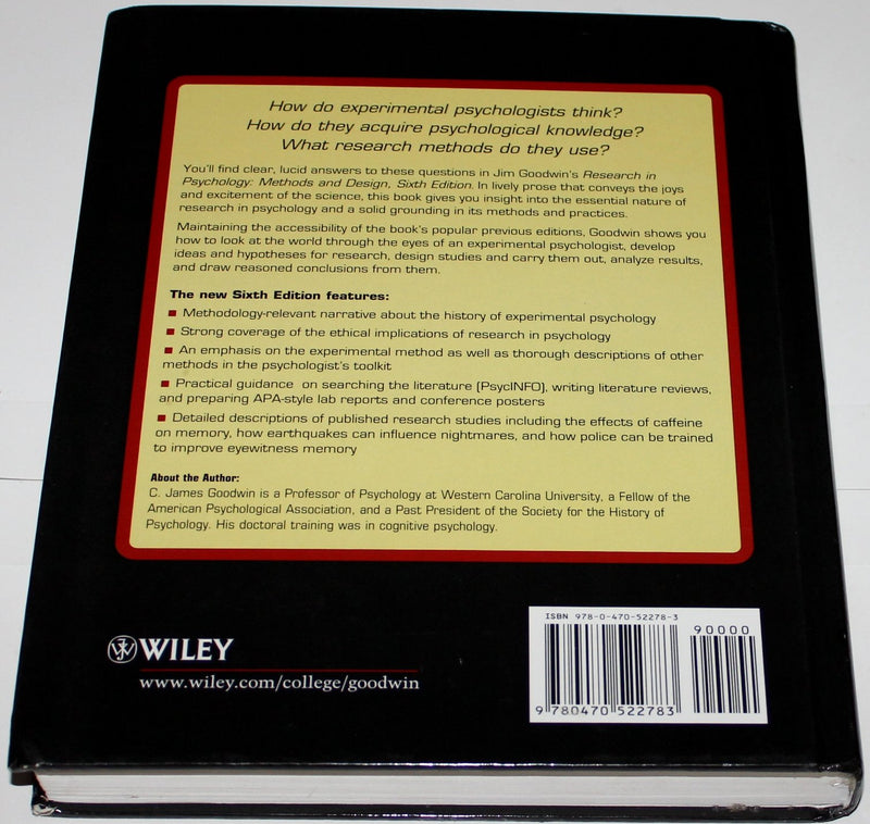 Research In Psychology: Methods and Design,Used
