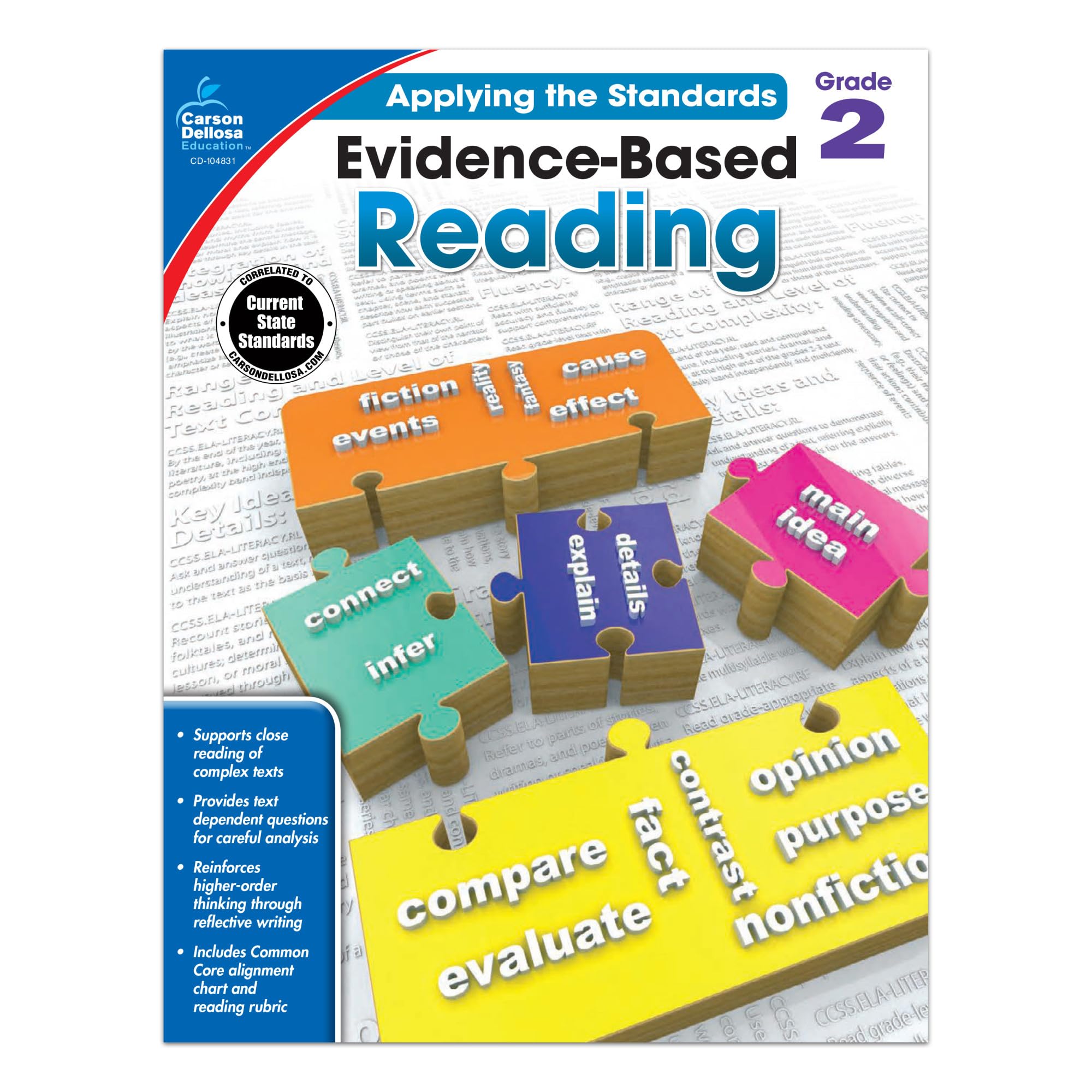 Carson Dellosa EvidenceBased Reading, Grade 2 Workbook (Applying the Standards)