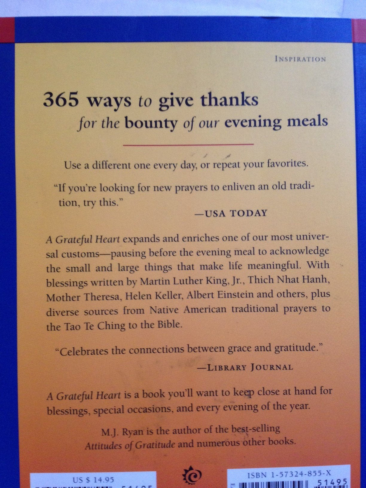 A Grateful Heart: Daily Blessings For The Evening Meal From Buddha To The Beatles