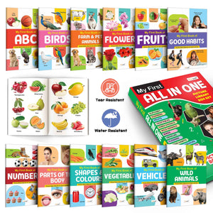 Lkg Class Picture Book Box Set (Green Edition) : Books For Children, All In One Essential Book, Gift Set For Kids My First All In One Picture Library Box Of 12 Books
