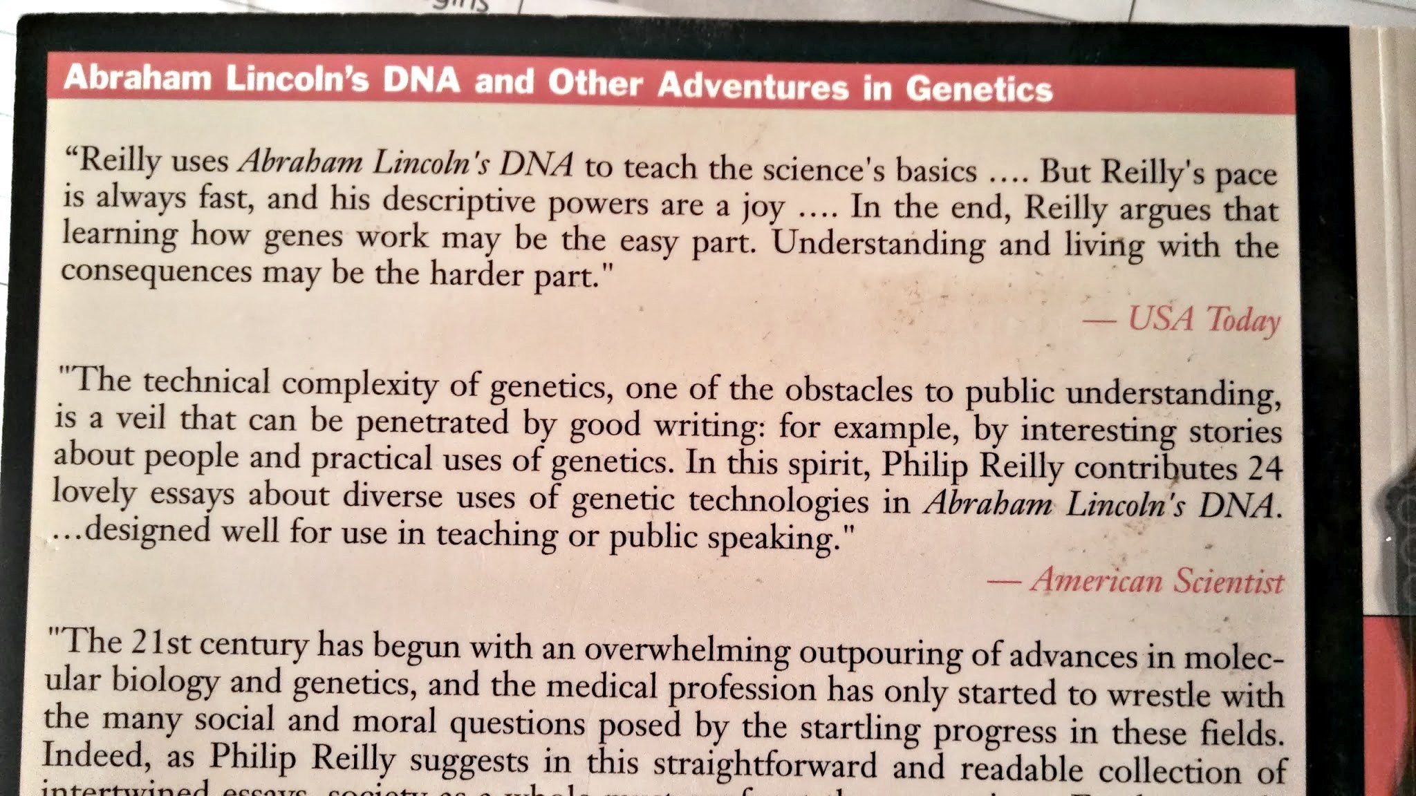Abraham Lincoln's DNA and Other Adventures in Genetics,New