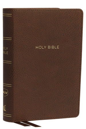Nkjv, Reference Bible, Compact Large Print, Leathersoft, Brown, Red Letter, Comfort Print: Holy Bible, New King James Version